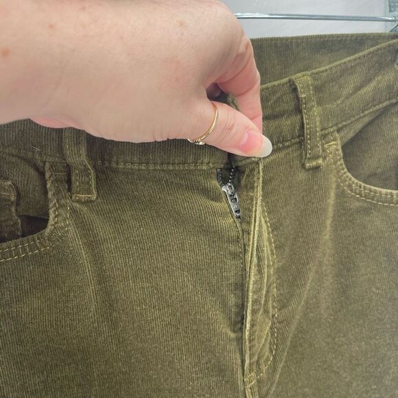 LOFT Women's Corduroy Pants High Waist Skinny Stretch Casual green olive Size 4 - Picture 8 of 10